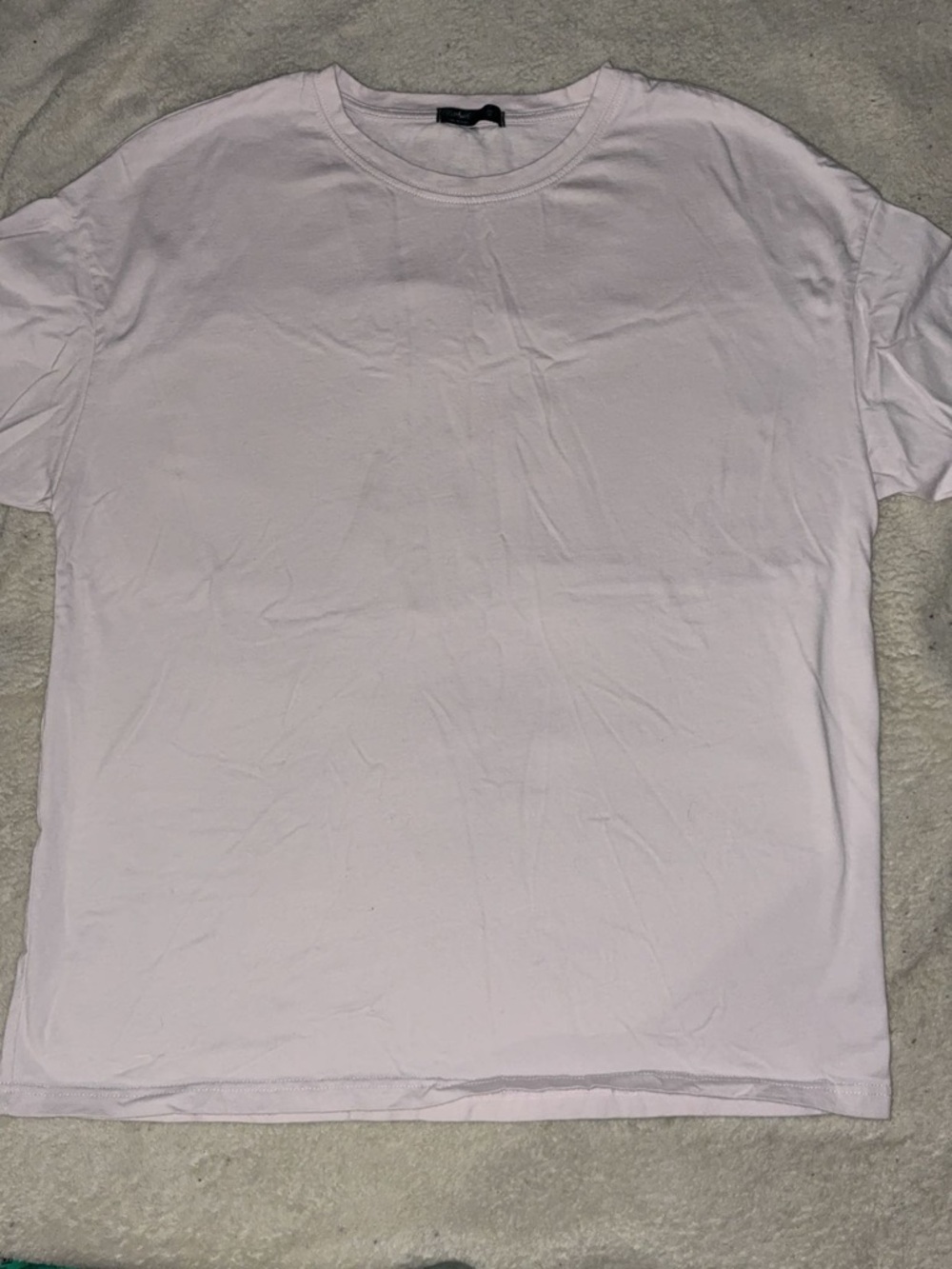 Men's Light Pink Crew Neck Short Sleeve Tee